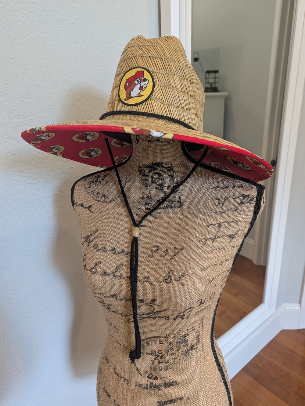 Buc-ees Adult Wide Brim Straw Sun Hat